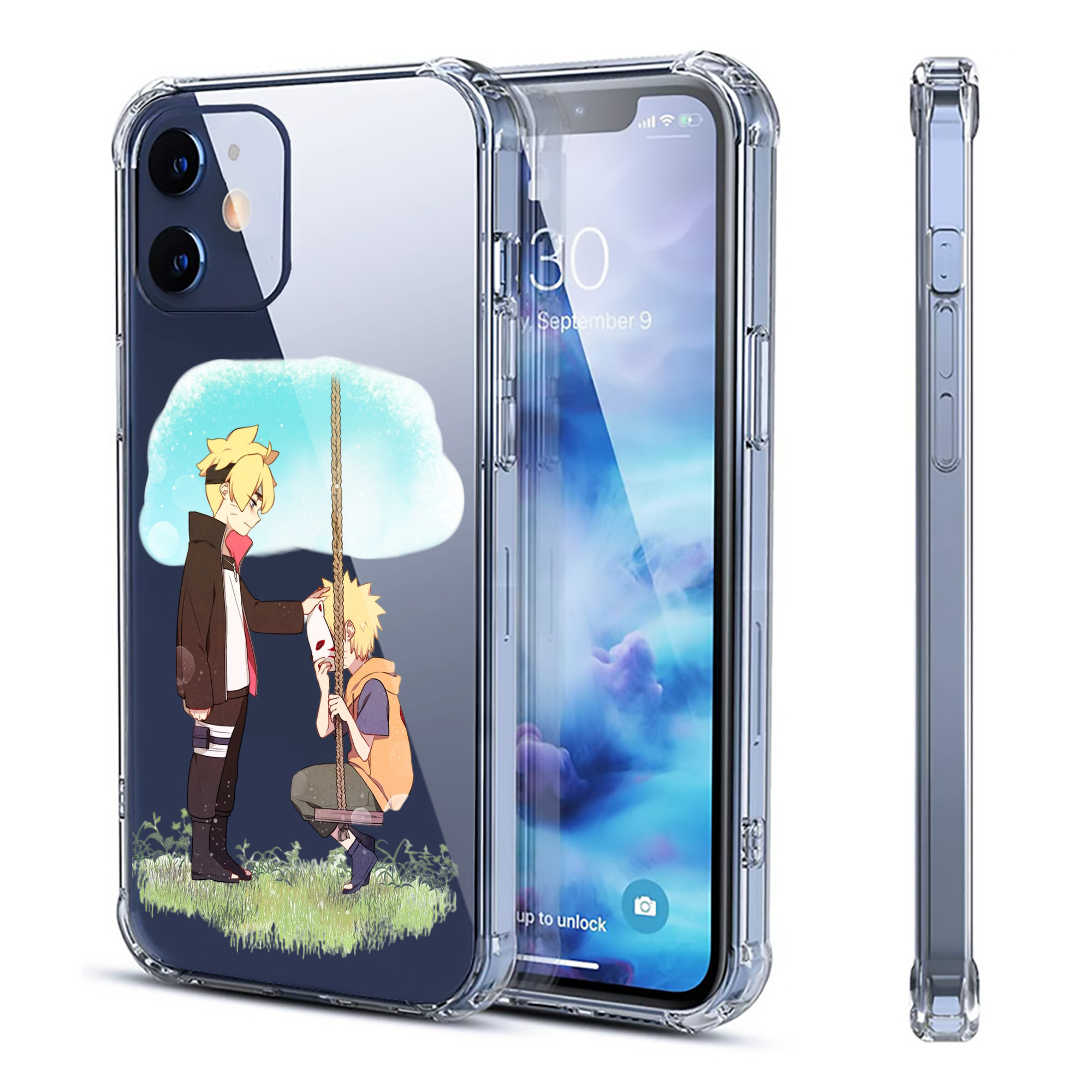 （画像用） NARUTO -ナルト- うずまき ボルト Uzumaki Boruto 【iPhone 12シリーズ対応】透明スマホケース（クリアソフトケース）